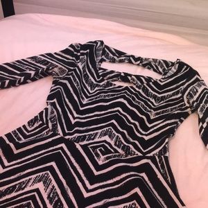 striped dress with bow cut outs